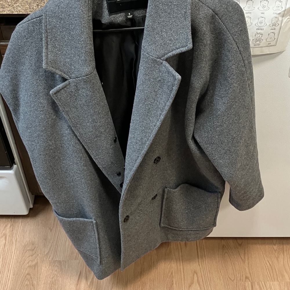 Andrew Marc Charcoal Double-Breasted Coat